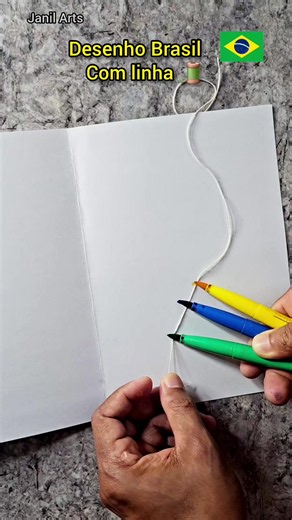 Desenho do Brasil com linha simples para FIFA World Cup