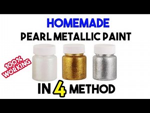 DIY Paint: How to make Acrylic Metallic Paint at home/Homemade gold paint/Homemade metallic paint