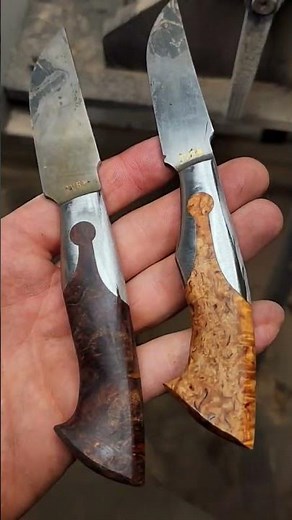 60 seconds to outline some of my process of making a Keyhole integral. #keyhole #knifemaking