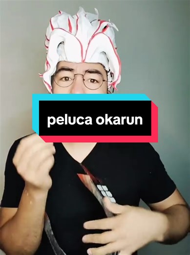 tutorial peluca okarun cosplay. hecha a mano. #tutorial #peluca #okarun #dandadan