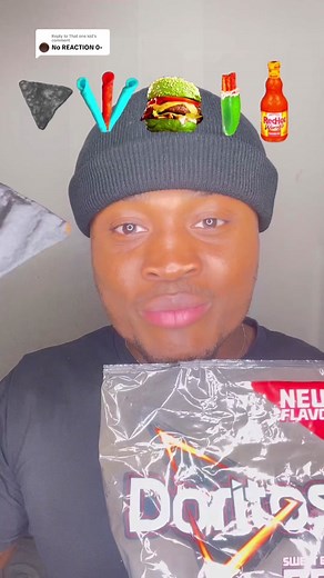 Replying to @That one kid Giant Black Doritos #fyp | No Reaction