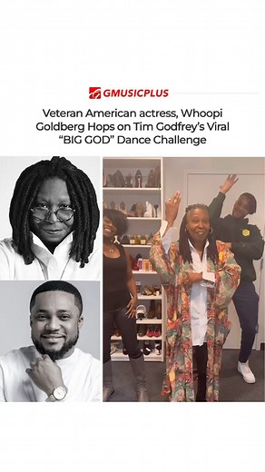 — Iconic American actress Whoopi Goldberg has enthusiastically joined the viral “BIG GOD” Dance Challenge by Award-winning Nigerian gospel artist Tim Godfrey. Renowned for her stellar performances in countless films, Goldberg showcased her dance moves to the uplifting “BIG GOD” song by Tim, a testament to the track’s global appeal. Reacting to the heartwarming video, Tim Godfrey took to social media to express his admiration for Goldberg’s talent and shared the joy of having someone of her statu