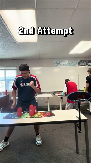Three very fast attempts!🤩😱 #sportstacking #cupstacking #speedstacking #speedstacks #fast