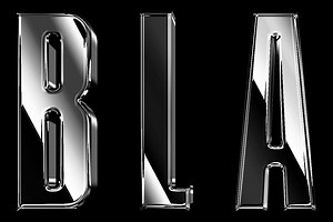 Metallic Chrome Text Effect Vol.14 PSD Template | Hyperpix