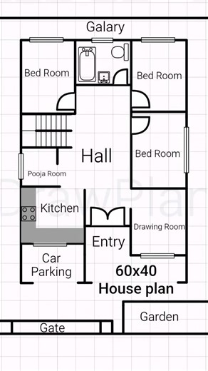 # house plan # 60x40 feet # house map design #