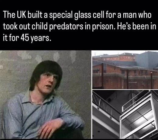 He’s called the most isolated prisoner in the world. Robert Maudsley’s story began in the 1970s — his first victim, a man who showed him disturbing photos of children. Inside Broadmoor, he killed again. Then, in Wakefield Prison, he murdered two more inmates — both serving time for crimes against children. Authorities built him a special cell: a glass box, eerily like Hannibal Lecter’s. For over 16,000 days, Maudsley has lived alone — surrounded by silence, books, and his own thoughts. Now held 