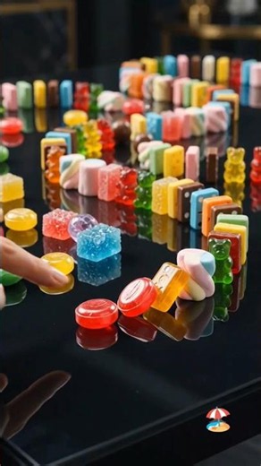 Candy Domino ASMR 🍬 | The Most Satisfying Chain Reaction Ever!