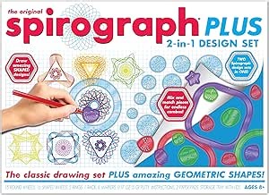 Spirograph 2-in-1 Design Set - Classic Geometric Art Drawing Set for Kids 8+