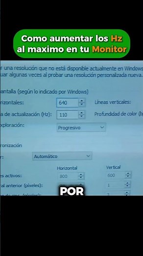 Como subir los Hz de tu monitor al máximo #pc #windows #shorts #pcgamer #gaming #gamer #rtx