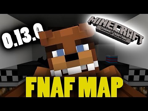 MCPE FNAF MAP - Minecraft PE 0.13.0 redstone - Five nights at freddies minigame map