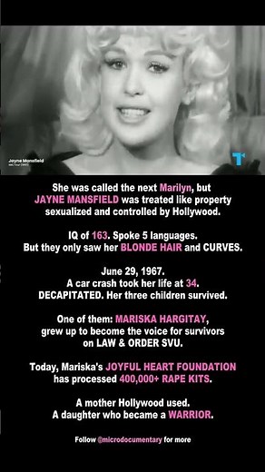 Jayne Mansfield Died at 34 - Her Daughter Became an SVU Icon