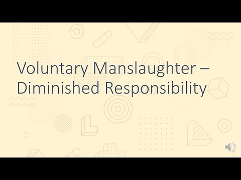 Diminished Responsibility