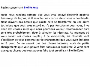Biolife Keto c’est vraiment superbe supplém