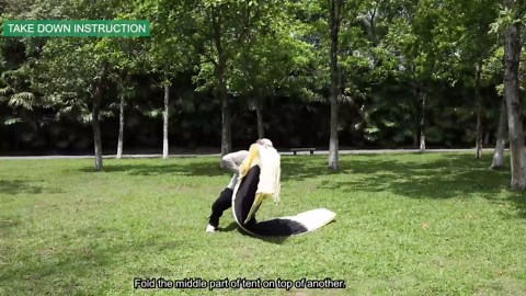 12x12Ft Pop-Up Canopy Screen House Tent - Outdoor Screen Room with 10 Mesh Side Panels Not Waterproof, Includes Carrying Bag - Fit 8-10 Person