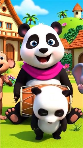 Mama Panda Beats the Dhol 😂🐼 Cute Panda Short
