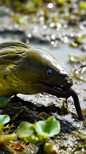 Big Eel Fish Finds Food in Mud | Amazing Nature Moment