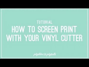 How to Screen Print Using Your Vinyl Cutter and Oracal 651 Vinyl