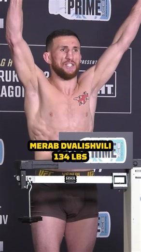 27K views · 196 reactions | "Four times in 11 months!" Merab "The Machine" Dvalishvili makes championship weight for #UFC311 ⚖️ | MMA Fighting | Facebook