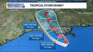 TRACKING BARRY LIVE: Livestream coverage of Tropical Storm Barry