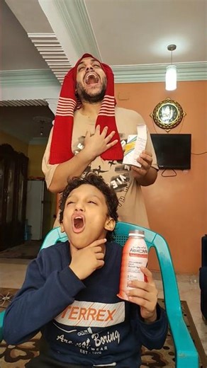 خدعة الام عشان ابنه ياخد الدواء 😂😂