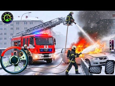 Fire Truck City Rescue Simulator - 911 US Emergency Fire Truck Driving Game 2026 - Android Gameplay