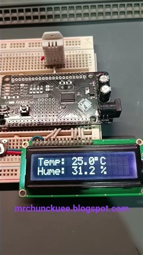 PIC18F25K22 & XC8: Testing DHT22 sensor. #dht22 #pic18f25k22 #microcontroller #microchip