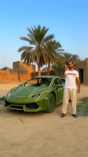 🏎️ کھجور کے پتوں سے MODERN SPEED CAR بنایا! 😱 | Full Size Racing Car | SMARTSTAR03