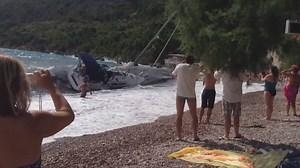 What's WORSE... The boat crashing or the dude apparently wearing a Speedo with a white T-Shirt like a hot chick..? #hilarious | Power Yacht Nation