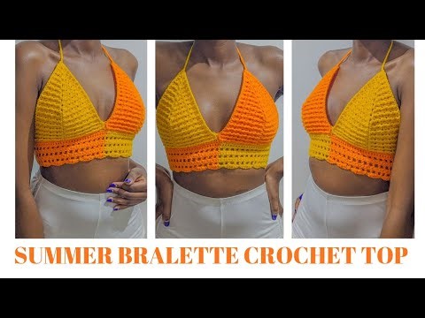 Easy Summer Bralette Crochet Top Pattern || Xtineyarndesigns