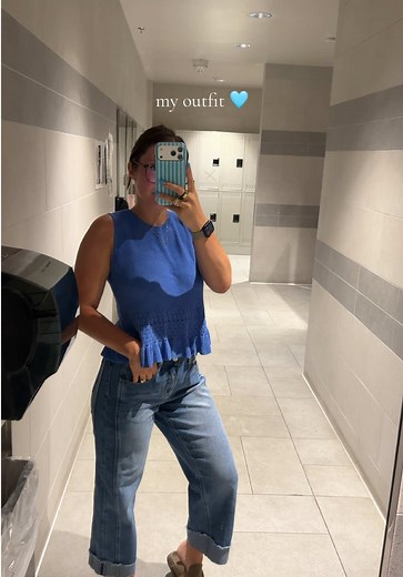 Wearing a Medium in the Tank — Outfit Ideas in Blue