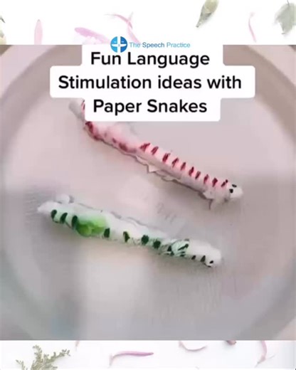 Here’s an easy Language stimulation activity with paper snakes! 🐍 Targets in one simple activity: • adjectives (long/short) • verbs (roll, squeeze, stretch) • prepositions (on/in/under) • requesting turn-taking Let your child choose: LONG or SHORT then model: • “I want the long one!” • “Make it longer / shorter” • “Put it on / in / under” • “Cut, roll, stretch, squeeze” SAVE this for your next at-home language activity! Try it today💓 #speechtherapy #speechdevelopment #parentingtips #languagele
