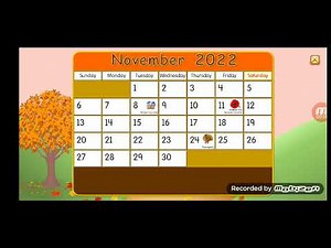 Starfall Calendar For Tuesday, November 1st, 2022. (First Day Of November.)