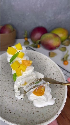 Mini pavlovky s mangom 🥭 | Celý recept v popise 📝 | Kuchyňa Lidla