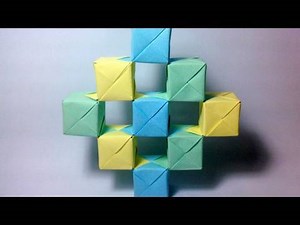 Origami Moving Cubes using Sonobe units