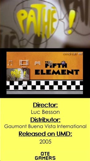 #PSP XMB - The Fifth Element UMD Movie