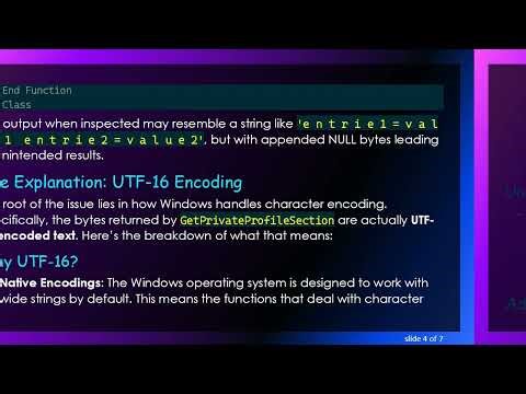 Understanding Why GetPrivateProfileSection Retrieves Characters as Two-Byte Values