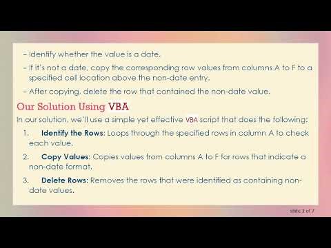 How to Efficiently Copy and Manage Non-Date Rows in Excel Using VBA