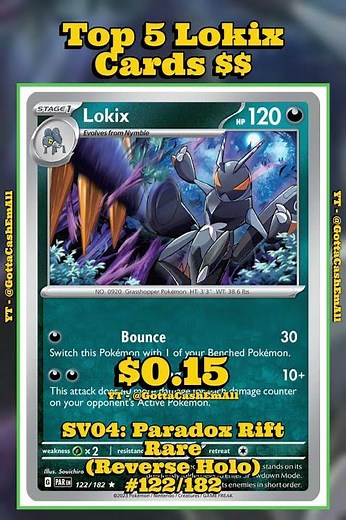 Top 5 RAREST Lokix Pokémon Cards #pokemon #pokemoncards #pokemontcg #pokémon #top5 #tcg