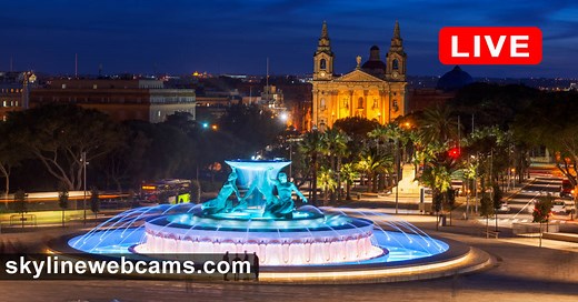 【LIVE】 Webcam Floriana - The Triton Fountain | SkylineWebcams