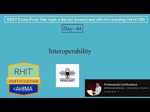 RHIT Exam Prep 044 | Interoperability | 💻🎀📚