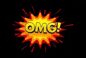 Comic Book Style OMG Text Explosion Animation