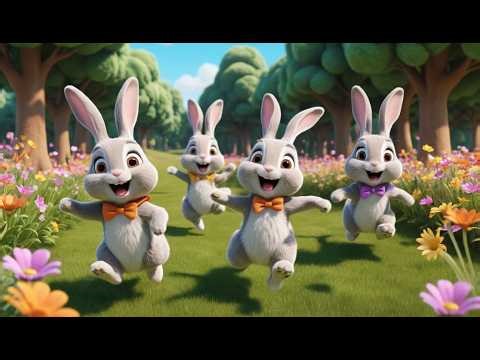 Five Little Rabbits Hop Hop Hop 🐇 | Easter & Spring Counting Song for Kids