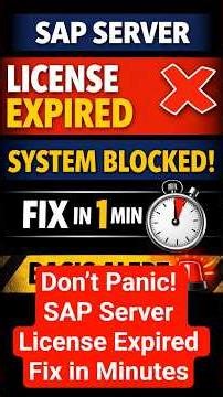 SAP Server License Expired Fix in Minutes#sap #shorts #viral #trending #ytshorts #viralshorts #yt