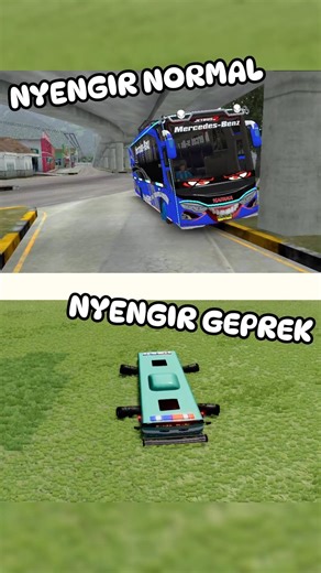 BUS NYENGIR ETS 2 VS DI BEAMNG 🤏#ets2 #truk #bus
