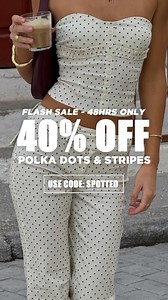 SPOTTED: 48hrs only: polka dots & stripes 40% OFF! Use code SPOTTED at checkout — RUN, don’t walk. | Tiger Mist