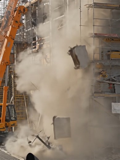 Building fall down 😱😱 #beautiful #work #construction #Accident #for