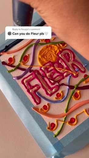 Personalized Acrylic Letter Drawing | Fleur Squeegee Art Tutorial