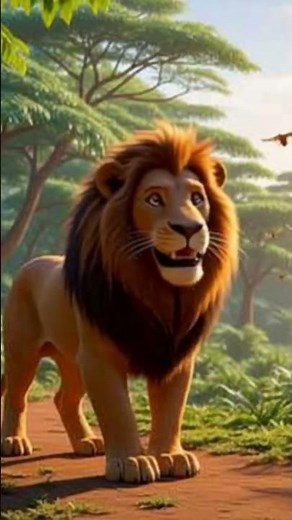 Lion Enjoying in Jungle | 3D Realistic Cartoon | Wild Life Adventure Animation"#shortvideo #foryou