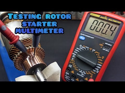 Starter rotor testing with multimeter