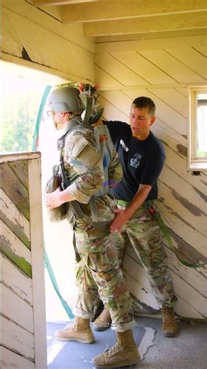 U.S. Paratroopers conduct tower jump training at the Airborne School